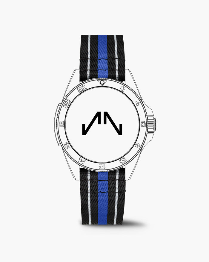 Blue Nato Rubber 20mm