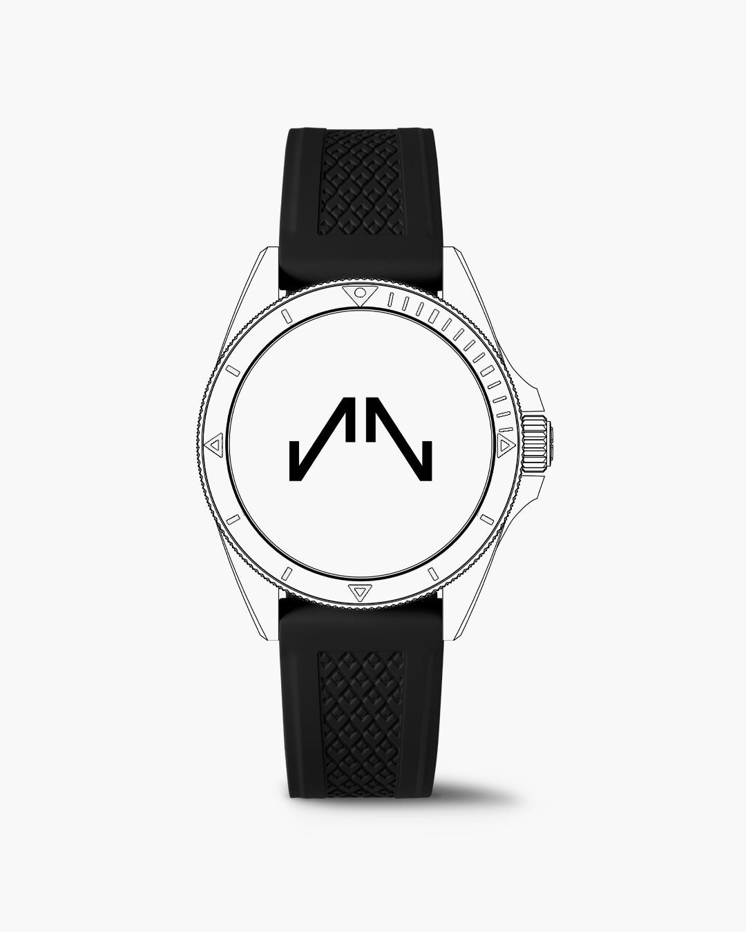 Black Mountain Rubber 20mm Strap | NORQAIN Swiss Made Watches