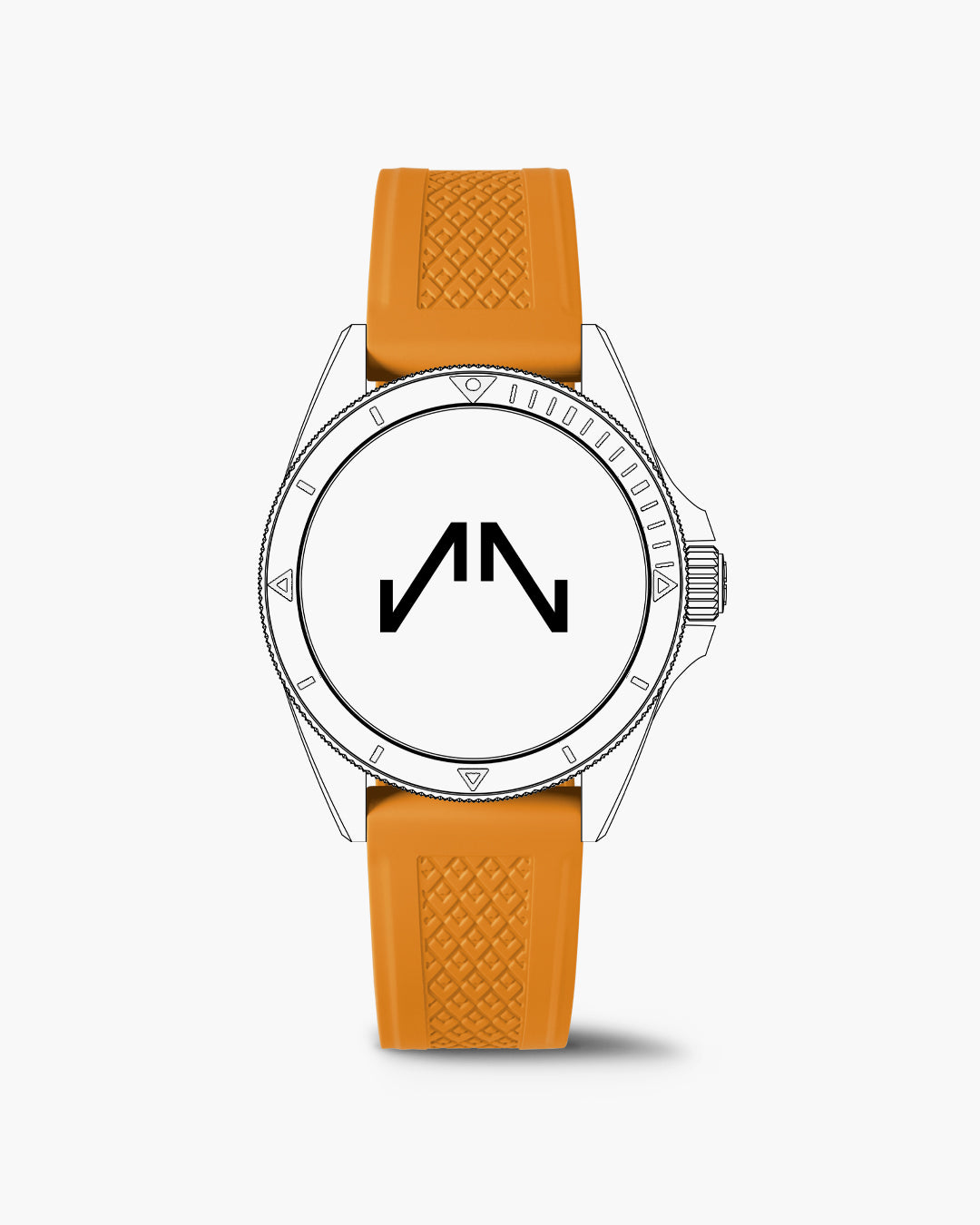 Orange Mountain Rubber 20mm Strap | NORQAIN Swiss Made Watches
