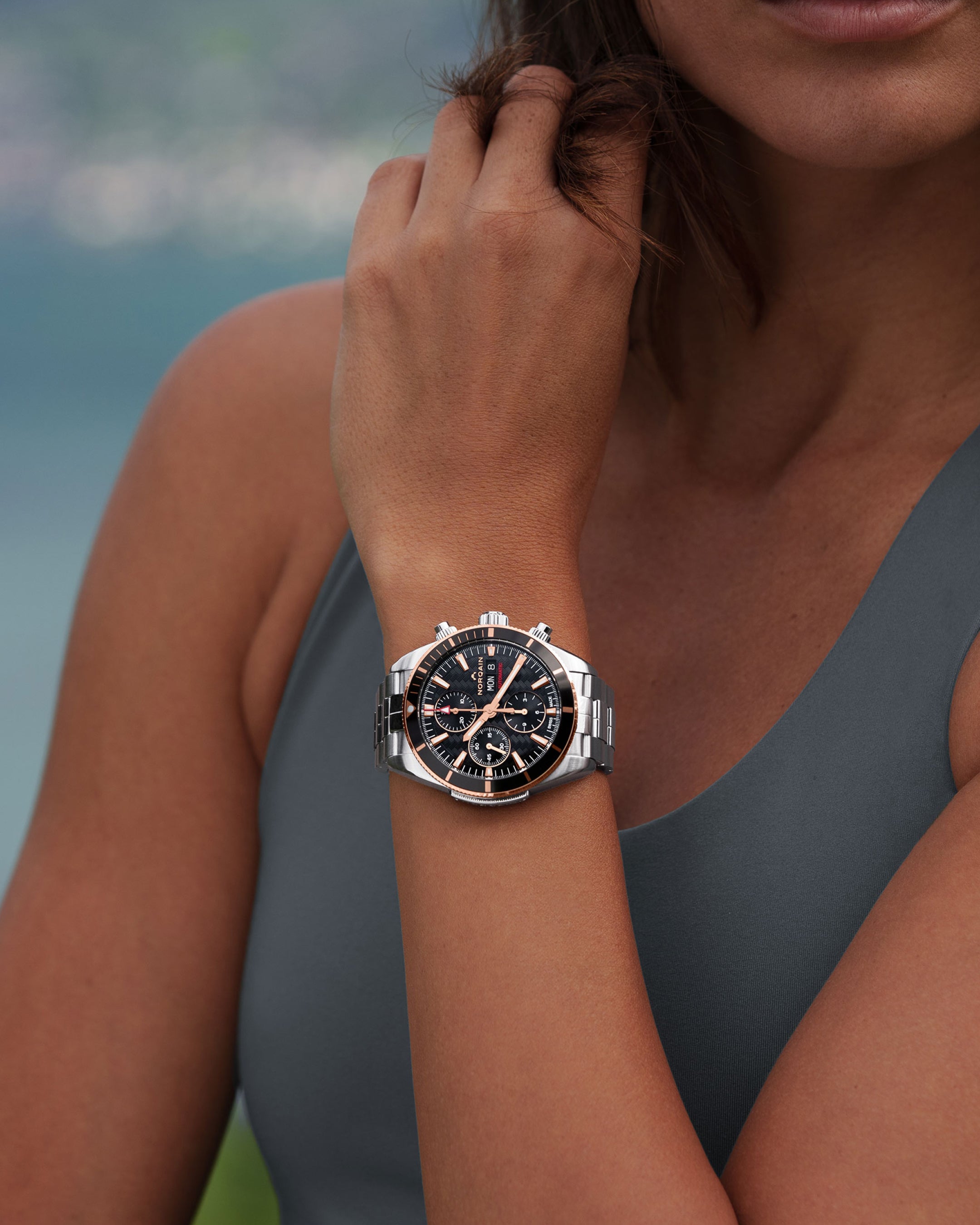 100％安い Adventure Sport Swiss NORQAIN | S&G 41mm Day&Date Chrono 時計