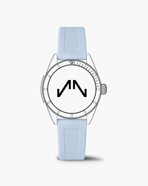 Light Blue Rubber Adventure 18mm