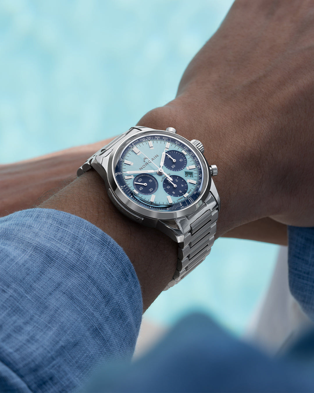 Freedom 60 Chrono 40mm Sky Blue - NORQAIN