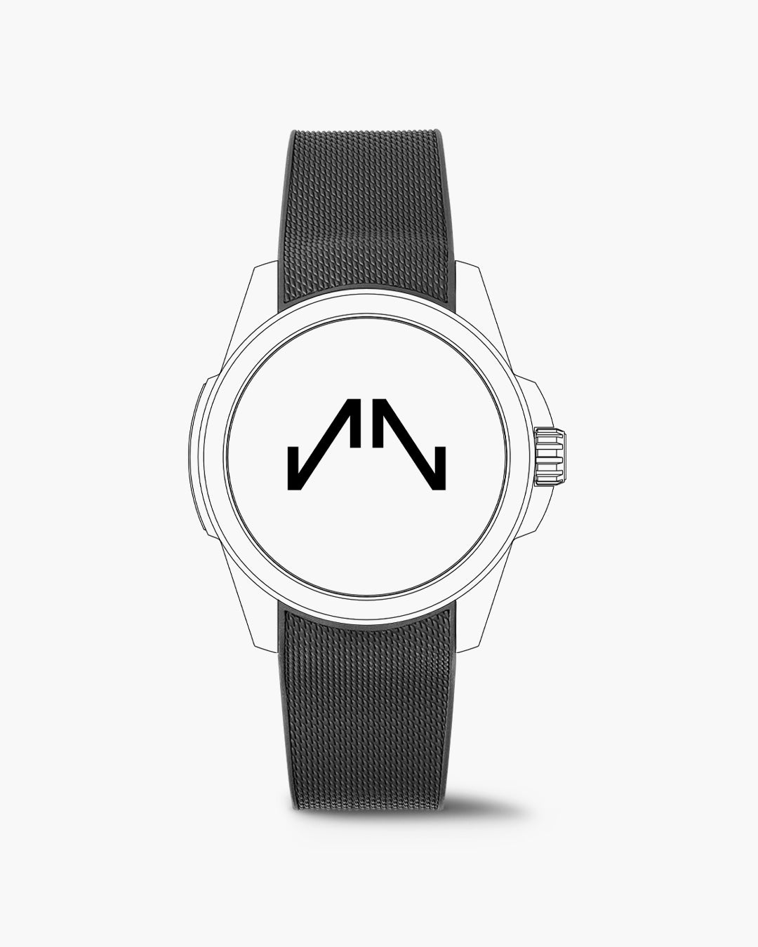 Anthracite Milanaise Rubber Independence 20mm Strap | NORQAIN