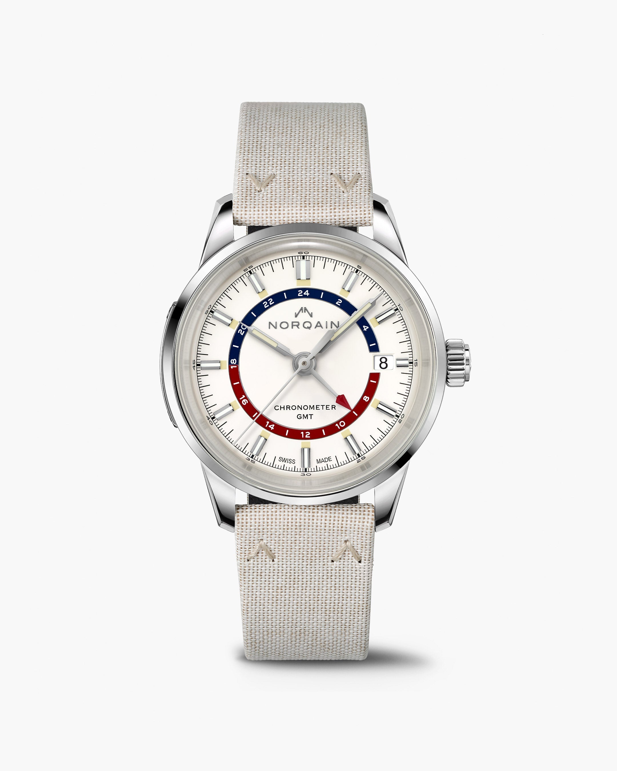 Freedom 60 GMT 40mm Opaline | NORQAIN Swiss Made Watches - NORQAIN
