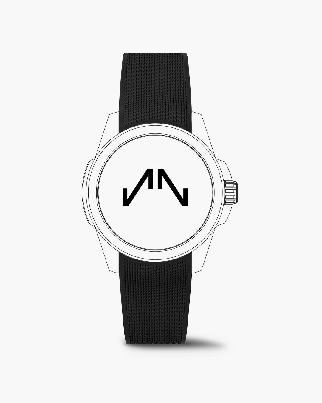 Black Mesh Rubber 20mm Strap | NORQAIN Swiss Made Watches - NORQAIN