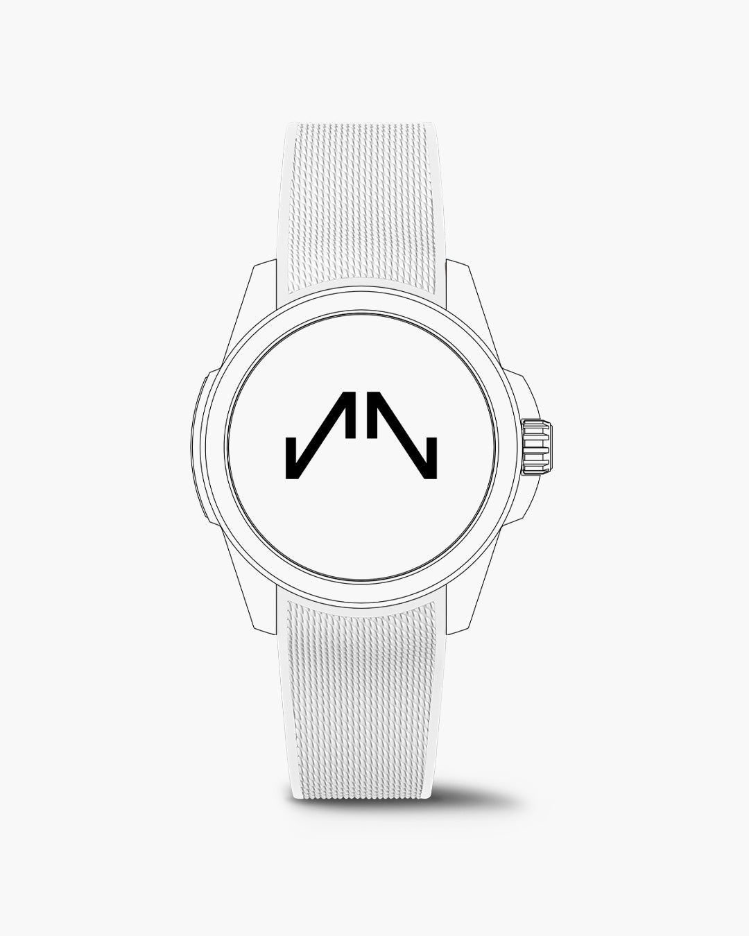 White Mesh Rubber 20mm Strap | NORQAIN Swiss Made Watches - NORQAIN