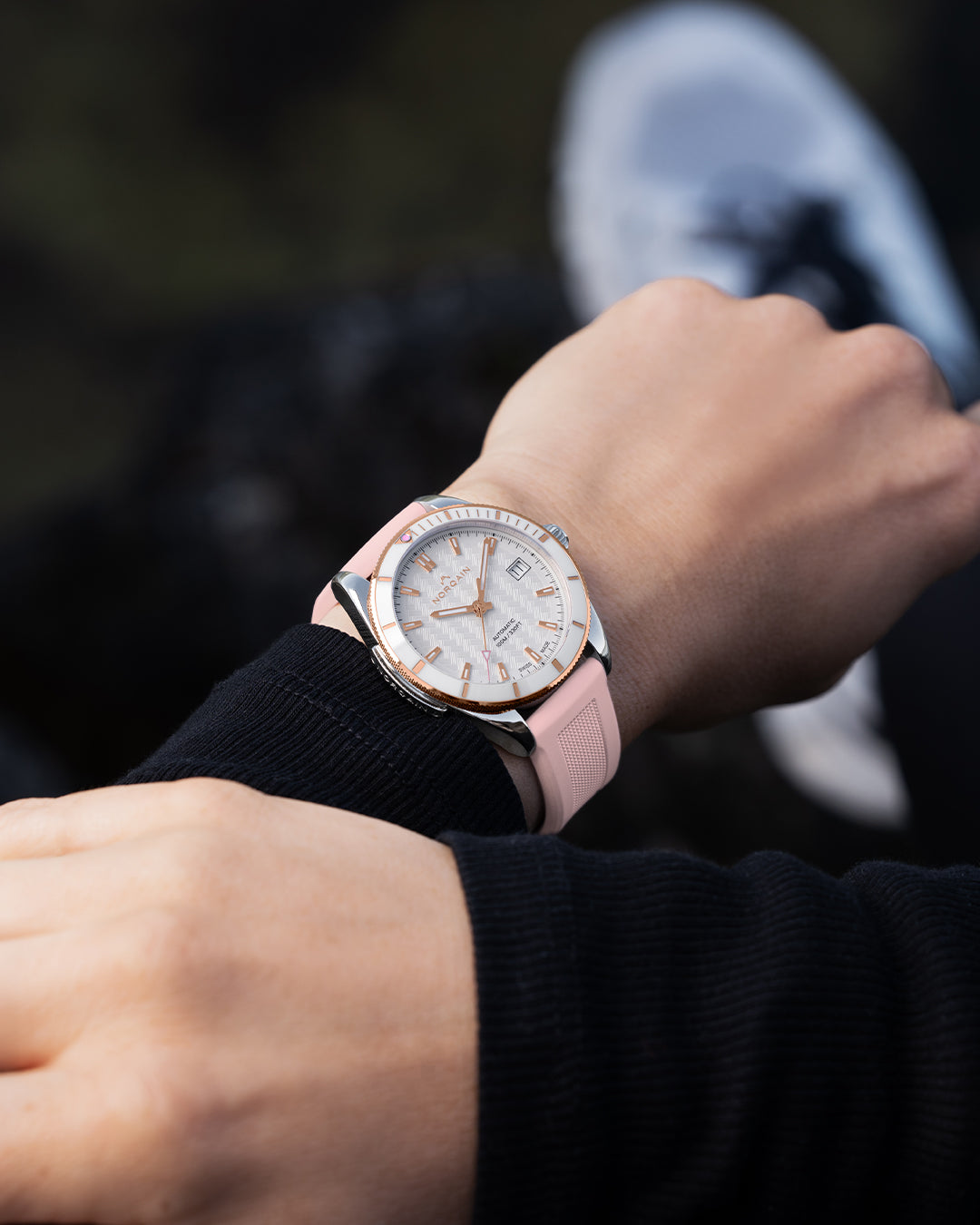 Adventure Sport 37mm S&G White | NORQAIN Swiss Made Watches - NORQAIN