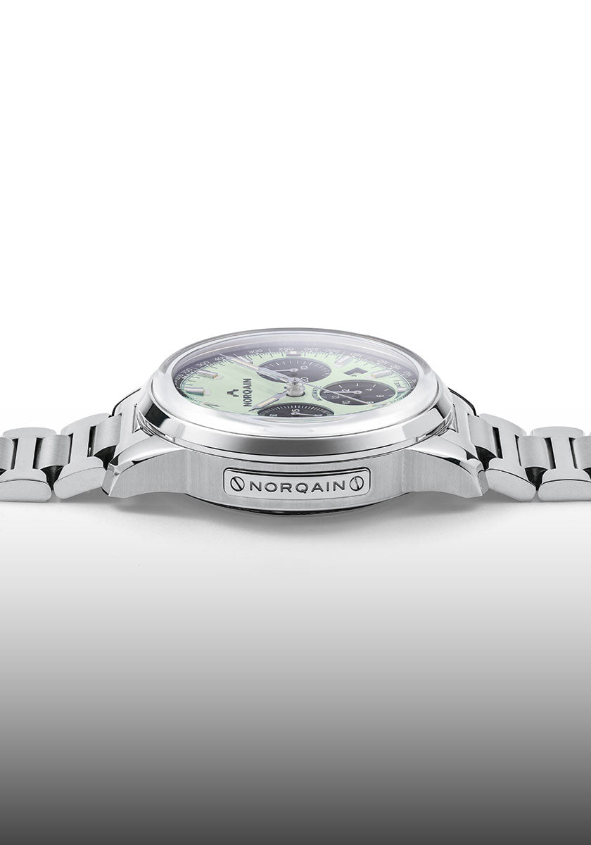 ぬち Freedom 60 Chrono 40mm Pistachio | NORQAIN Swiss Made Watches