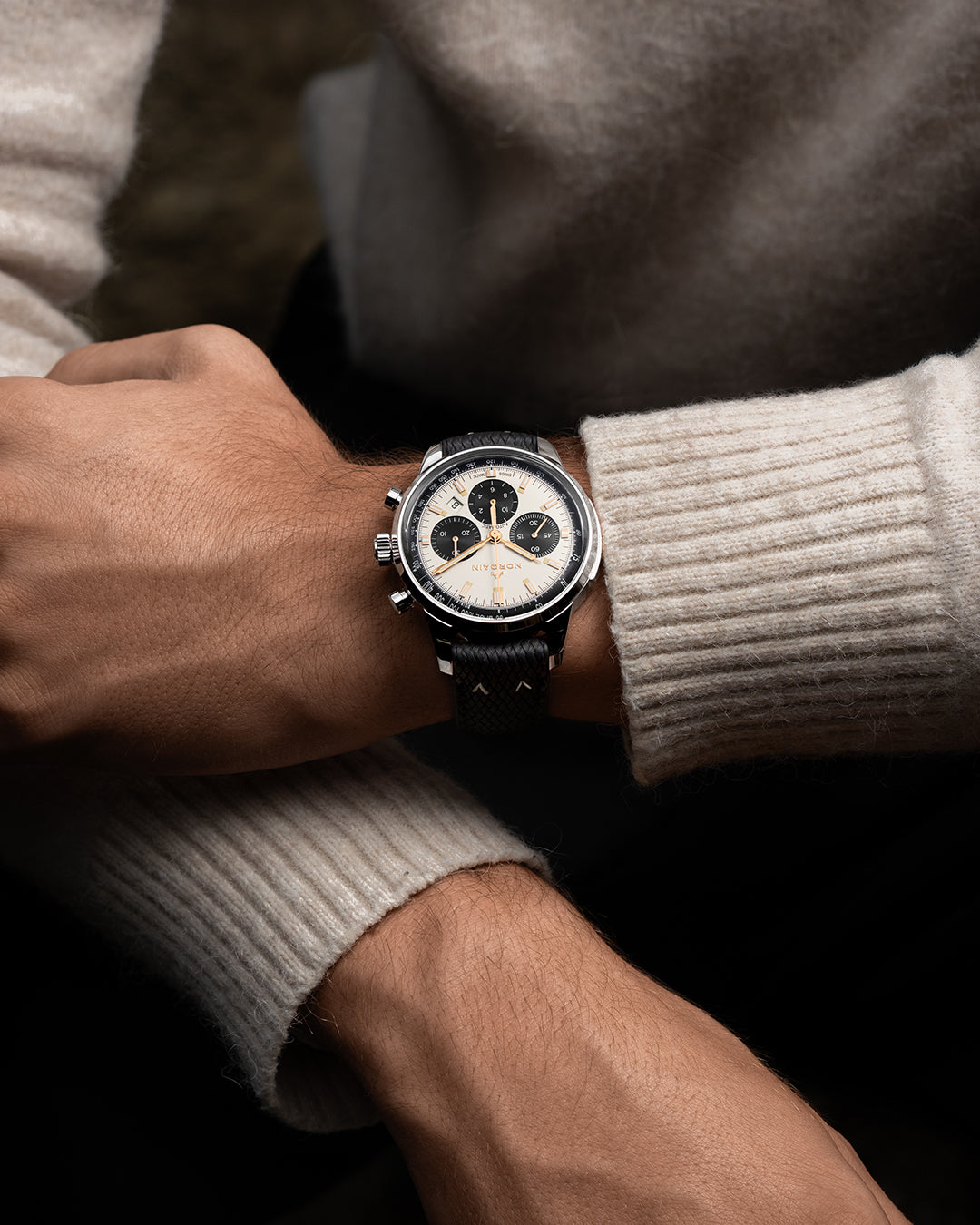 Freedom 60 Chrono 43mm Off White | NORQAIN Swiss Made Watches