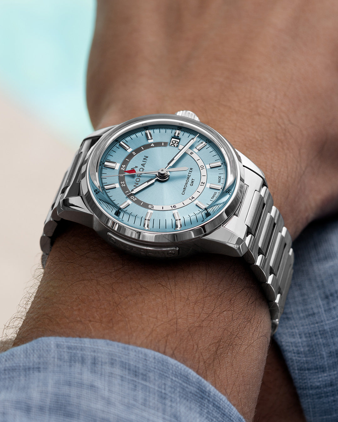 Freedom 60 GMT 40mm Ice Blue - NORQAIN