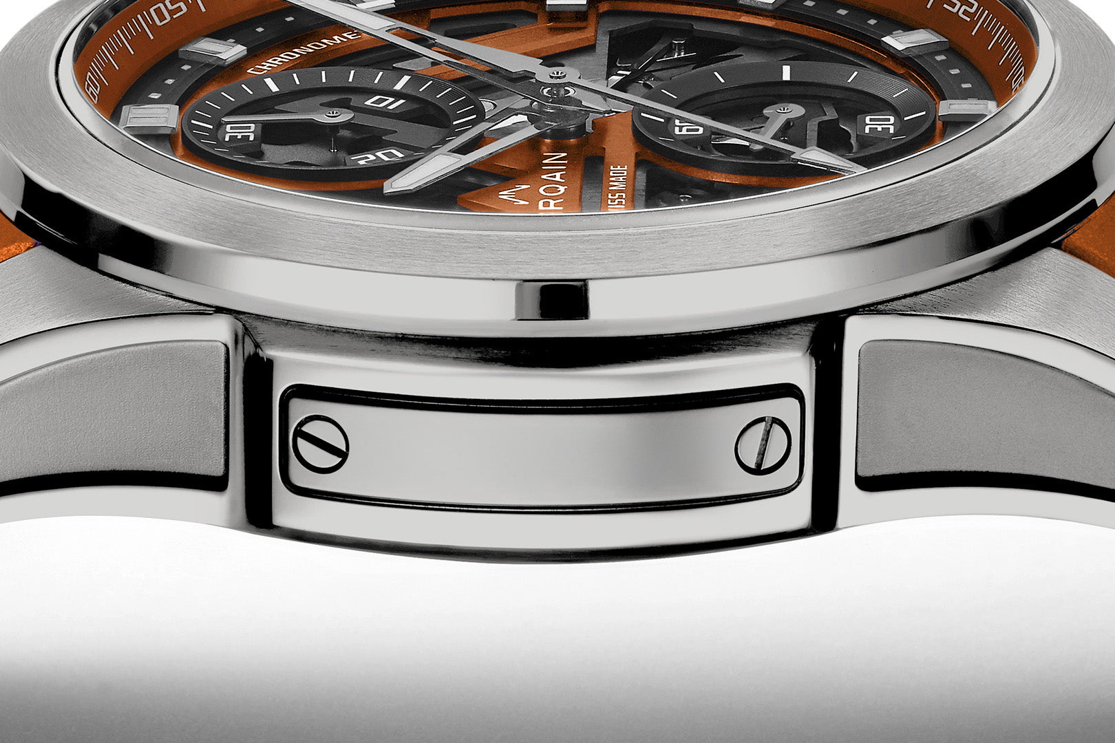 Independence Skeleton Chrono 42mm Orange | NORQAIN Swiss Made