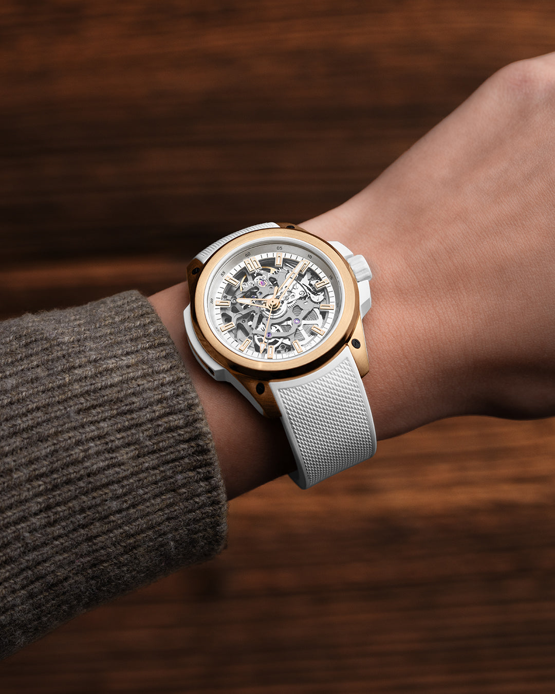 Wild ONE Skeleton 39mm Red Gold | NORQAIN Swiss Made Watches - NORQAIN