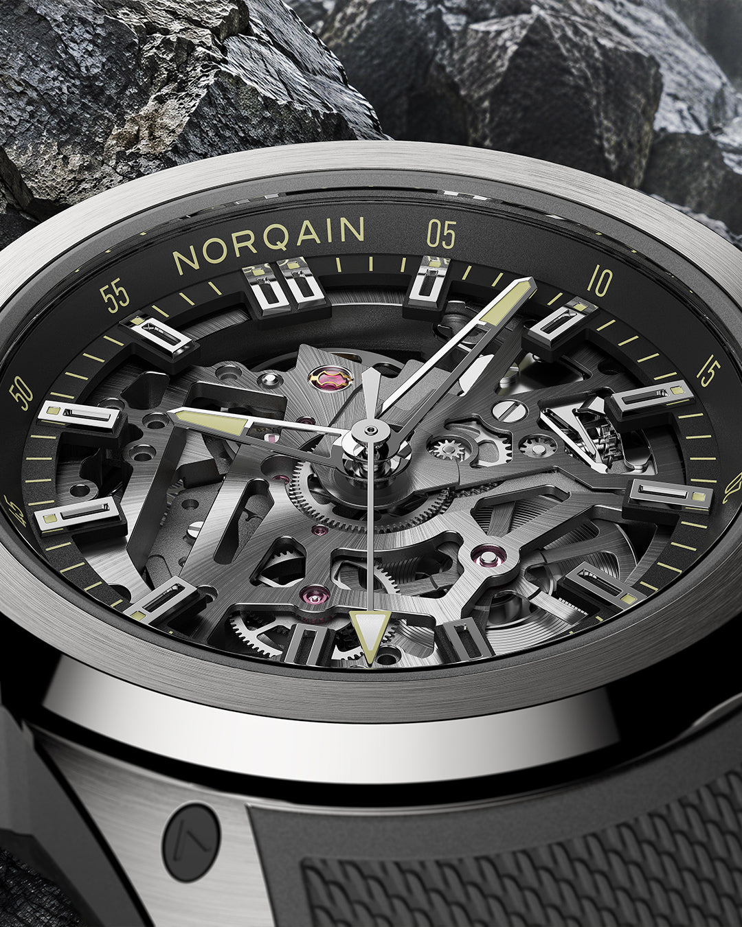 NORQAIN WILD ONE SKELETON GREY自動巻き時計 本体 Wild ONE Skeleton Limited Edition | NORQAIN Swiss Made Watches