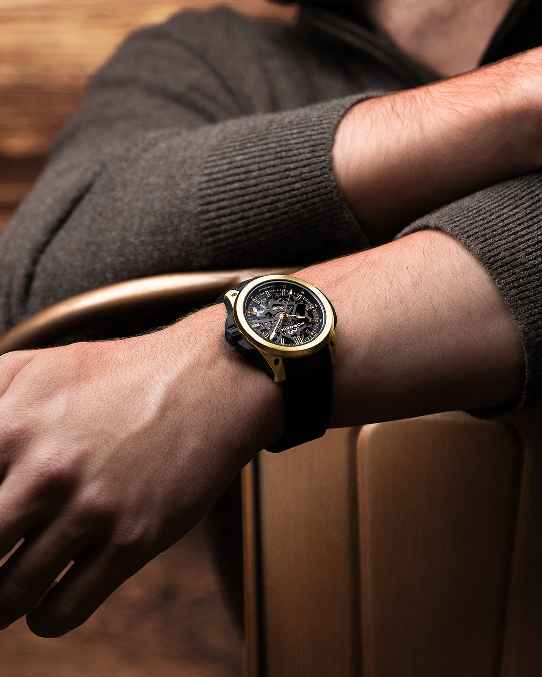 ドリームロケット SKELDON スケルドン② Wild ONE Skeleton 39mm Red Gold | NORQAIN Swiss Made Watches - NORQAIN