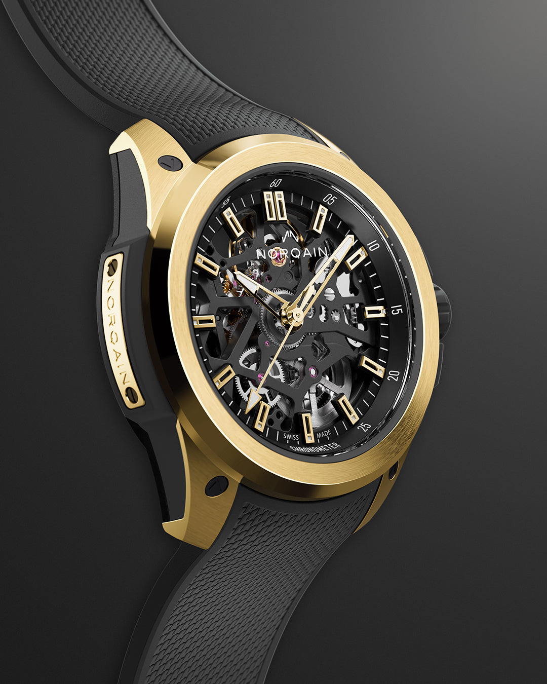 Wild ONE Skeleton 39mm Yellow Gold Limited Edition | NORQAIN Swiss