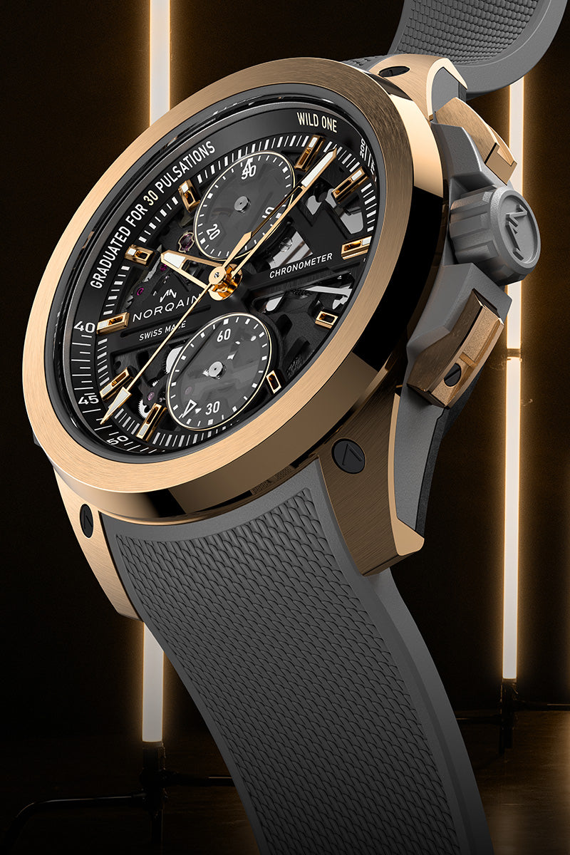 Wild ONE Skeleton Chrono Red Gold Limited Edition | NORQAIN Swiss