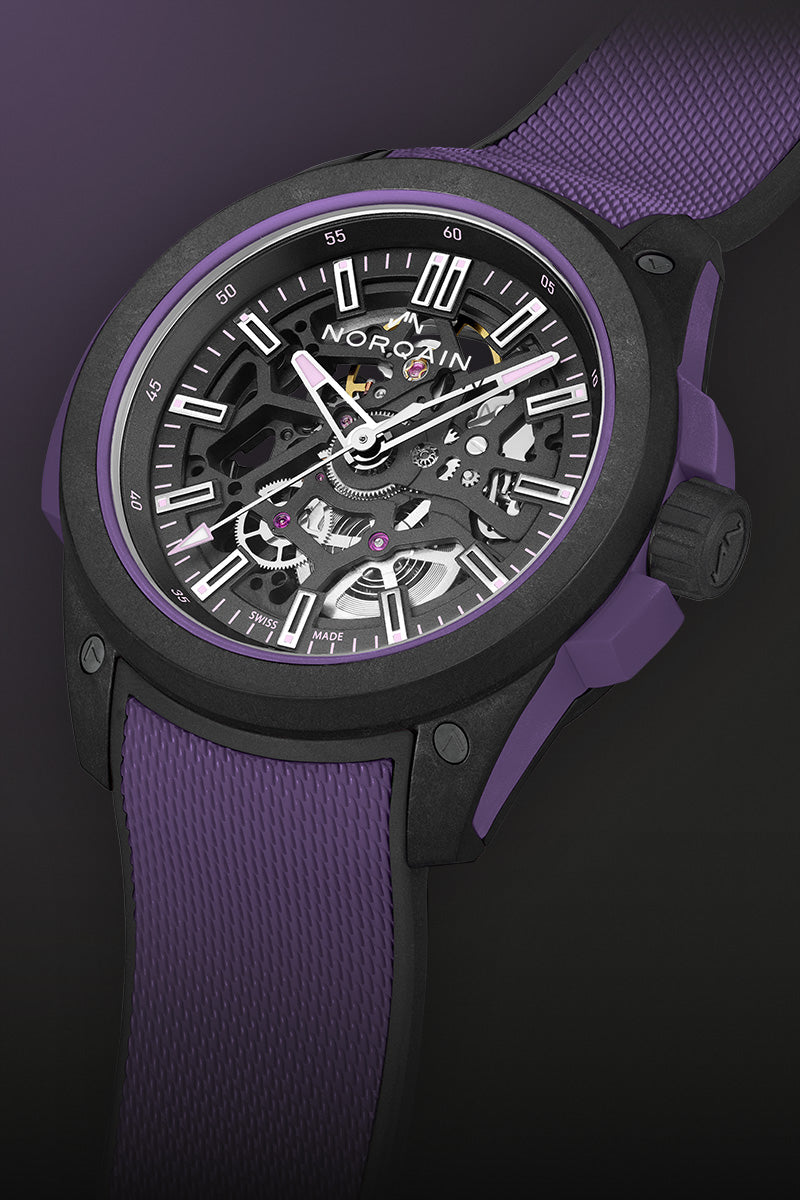 モナ ヨハンソン オリジナル リトグラフ 1983年 北欧 Wild ONE Skeleton 42mm Limited Edition Purple | NORQAIN